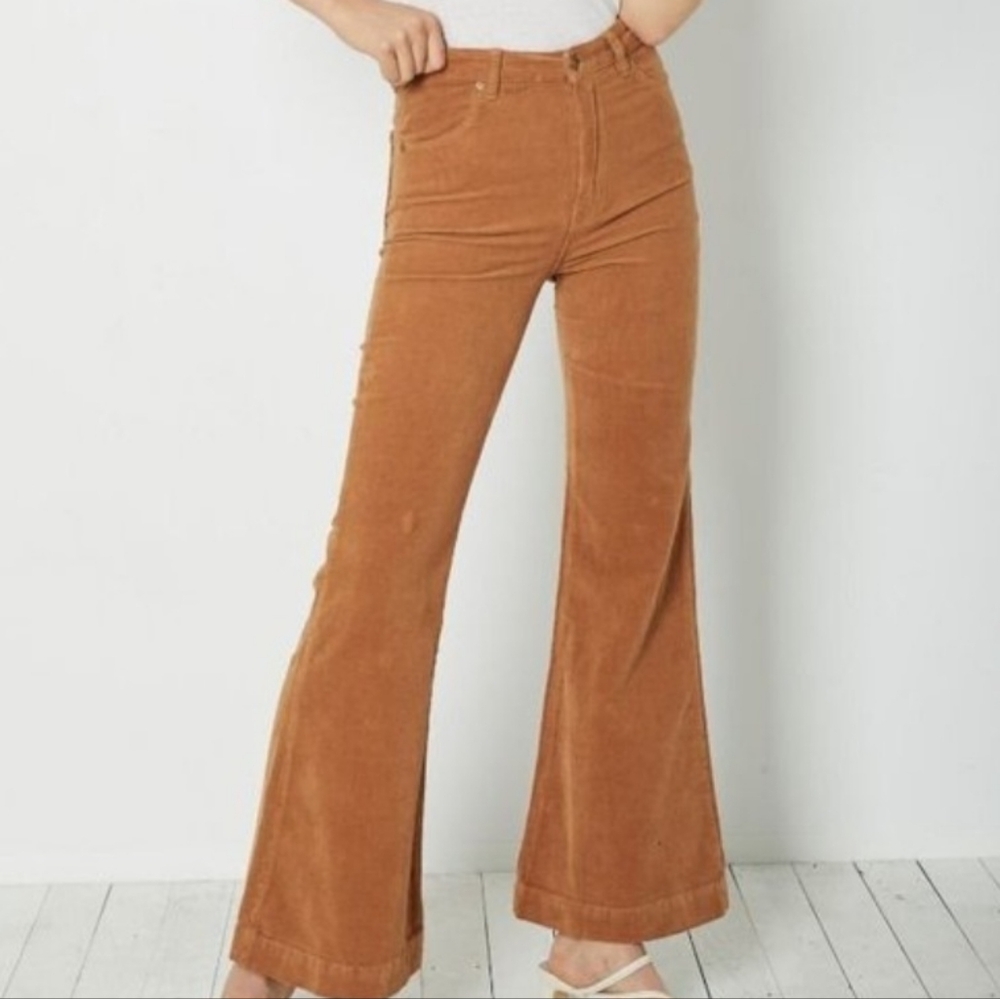 Rolla's Eastcoast Flare Tan Corduroy Pants
